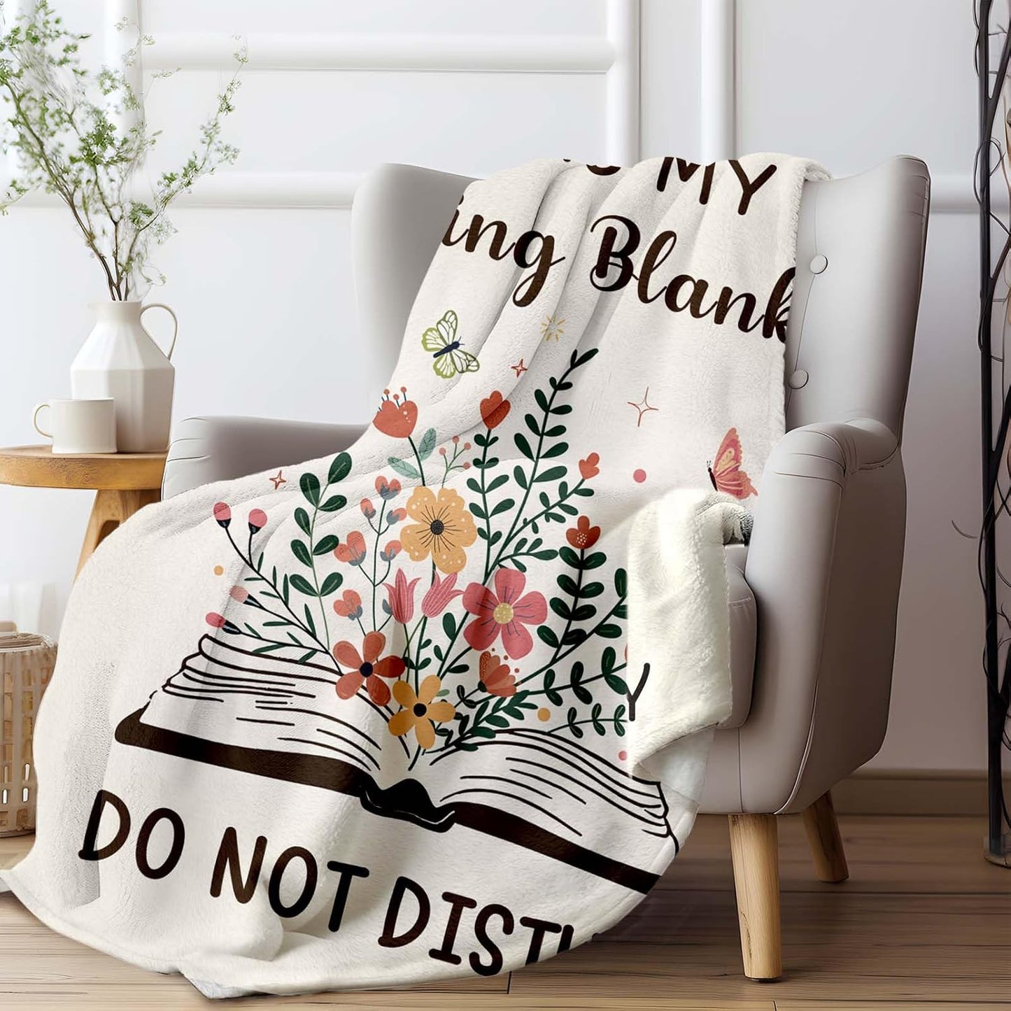 Book Lovers Gifts for Women Men, Flannel Soft Book Reading Blanket Decor, Book Reader Gifts for Christmas Birthday, Reading Accessories, Bookish Bookworm Gift - 50x60 inches