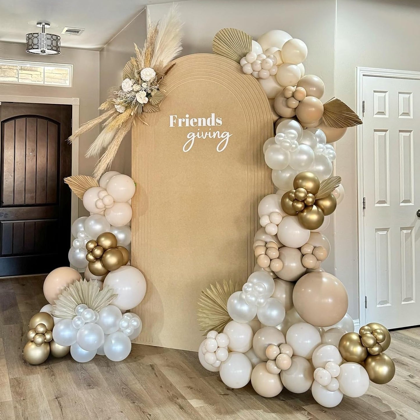 Sand White Gold Balloons 12 Inch White Beige Boho Latex Balloons with Metallic Chrome Gold Nude Neutral Cream Helium Balloon for Baby Shower Bride Wedding Birthday Anniversary Party Decorations