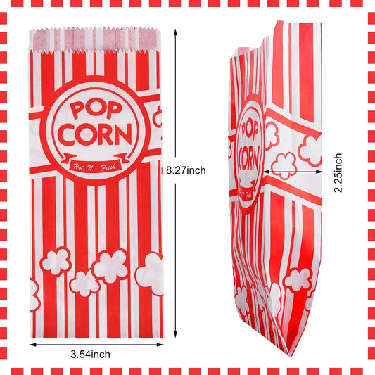 1000 Pieces Paper Popcorn Bags, 1 oz Bags Individual Servings for Machine Maker Cart Supplies, Small Mini Pop Corn Bag Bulk Carnival Party