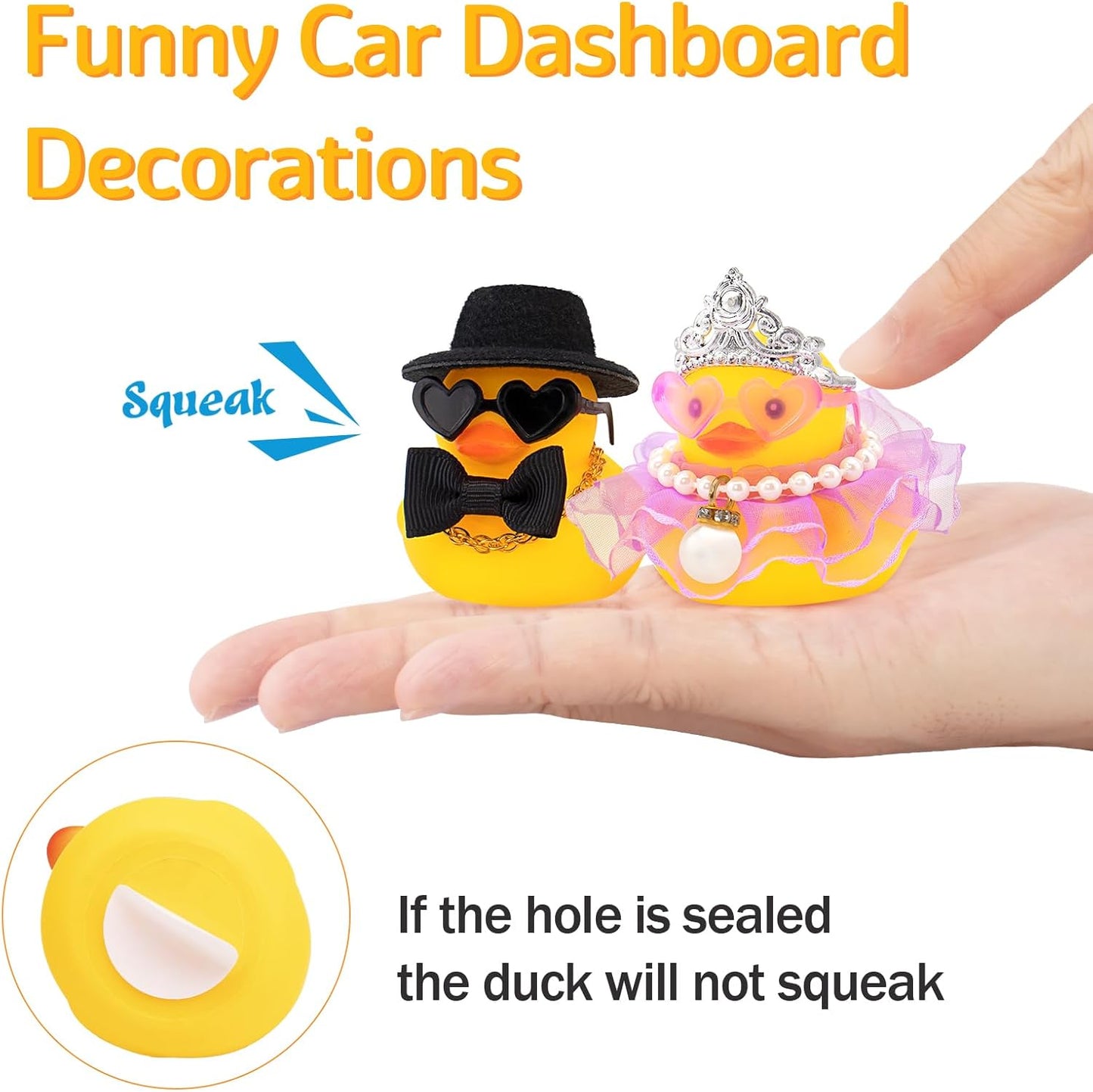 wonuu Pair Set of 2 Bride and Groom Rubber Ducks for Wedding Favors, Party Favors, Ceremony Gift Set, Marriage Souvenir, Marry Blessings, Aniversary Present, Pink Dress&Soft Top Hat