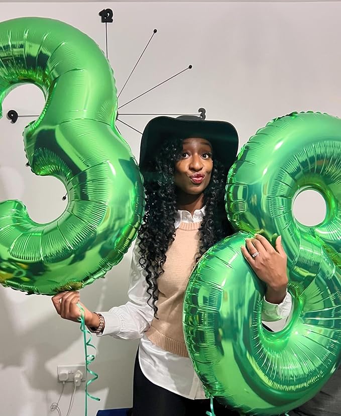 Dark Green Number 3 Balloon 40 Inch, 3rd Birthday Celebration Supplies for Girls Boys Women Men, 3 Balloon for Girls Boys Theme Party