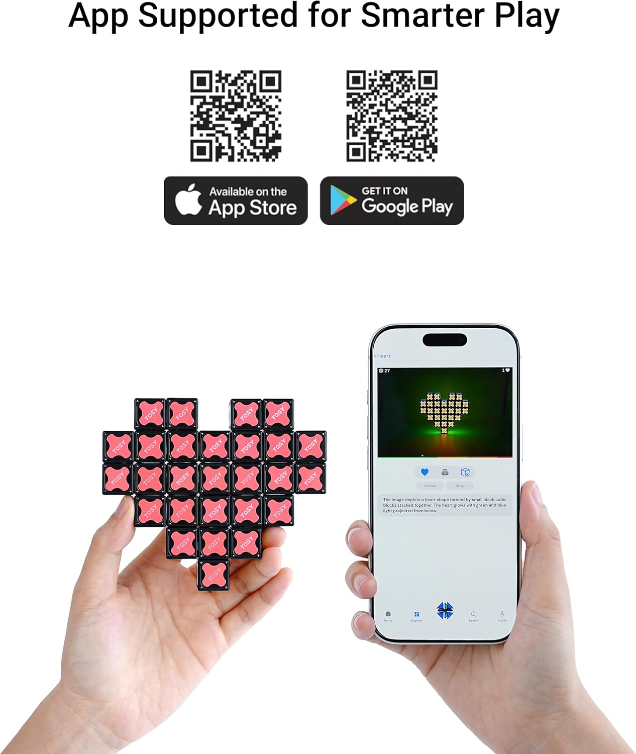 TOSY Magnet Fidget Spinner Mini - 8 Blocks, 3 in 1 Toy: Transformable Fidget Spinner, Infinity Cube, 2x2 Puzzle Cube, Stress Relief, STEM Sensory Magnet Tiles Birthday Gift for Kids/Boys/Girls/Adults