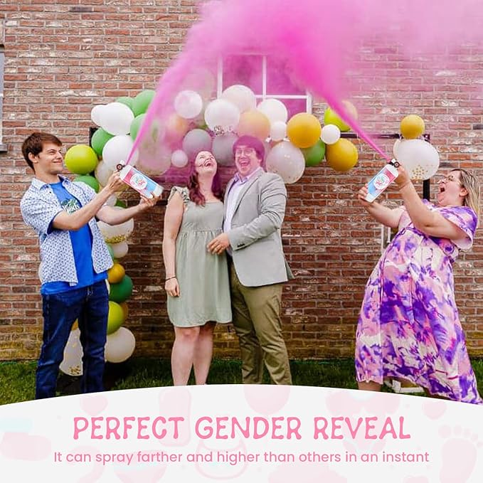 Gender Reveal Fire Extinguisher Smoke Powder for Gender Reveal Decorations 2Pack Large Gender Reveal Extinguisher Colored Powder with Biodegradable Power Color for Baby Gender Reveal Party Ideas