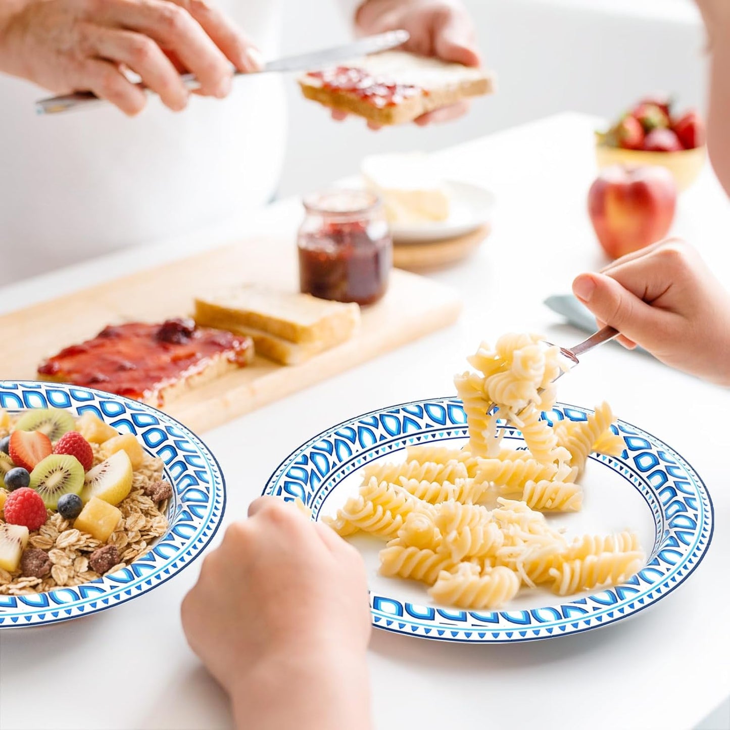 8.5 Inch Paper Plates Bulk 280 Count, Cut Proof Heavy Duty Paper Plates, Soak Proof Dessert Plate, Disposable Dinner Plate for Party, Birthday and Picnic