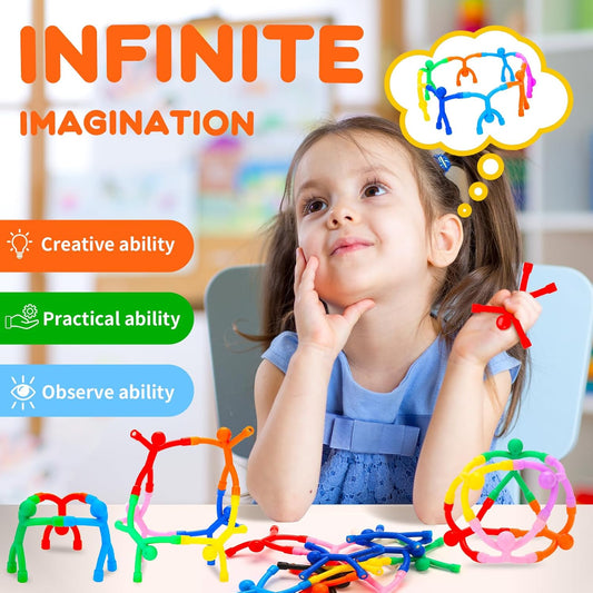 24Pcs Magnetic-People-Magnet-Men, Magnetic Travel Toys for Kids, Creative, Portable and Educational, Funny Magnets for Kids, Small Toys for Classroom Prizes, Easter Egg Stuffers, Office