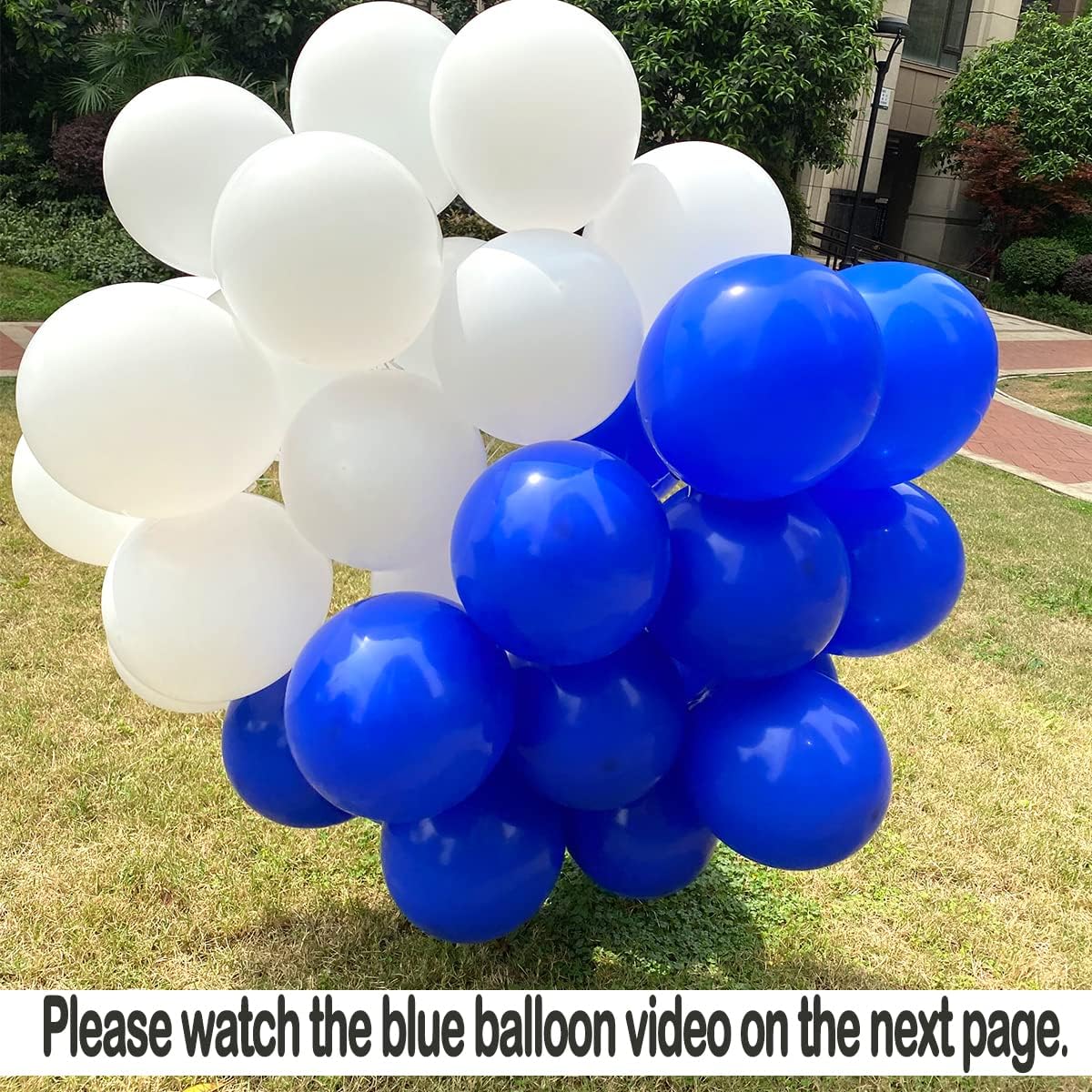 Jonhamwelbor Royal Blue Balloons 100 Pack 12 inches - Blue Helium Balloons - Matte Dark Blue Latex for Wedding Birthday Baby Shower Under Sea Party Graduation Decorations