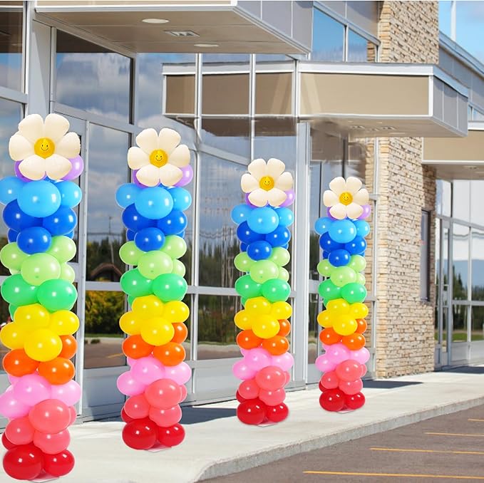 Tamodan Adjustable balloon column kit set of 2, 78 Inch balloon tower Reusable Metal Telescopic Design,balloons tower stand for Weddings, Birthdays, Baby Showers & Graduation Events