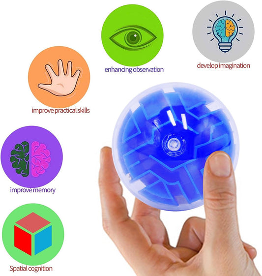 50 Pack 3D Puzzle Ball Brain Games Toy, Mini Puzzle Ball Games for Kids Ages 6 7 8-10 Boys Girls Adults, Brain Teaser Fidget Toys, Magic 3D Maze Ball for Boys Girls Birthday Gifts Classroom Prize
