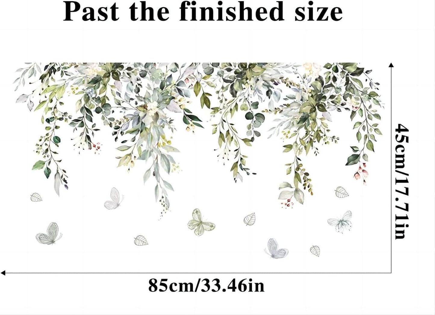 2 Set Tree Wall Stickers Decals Peel and Stick Decor Flower Decal Art Decor Boho Floral Walls Stickers & Murals Wall Decals for Living Room Bedroom Walls Decals Peel and Stick