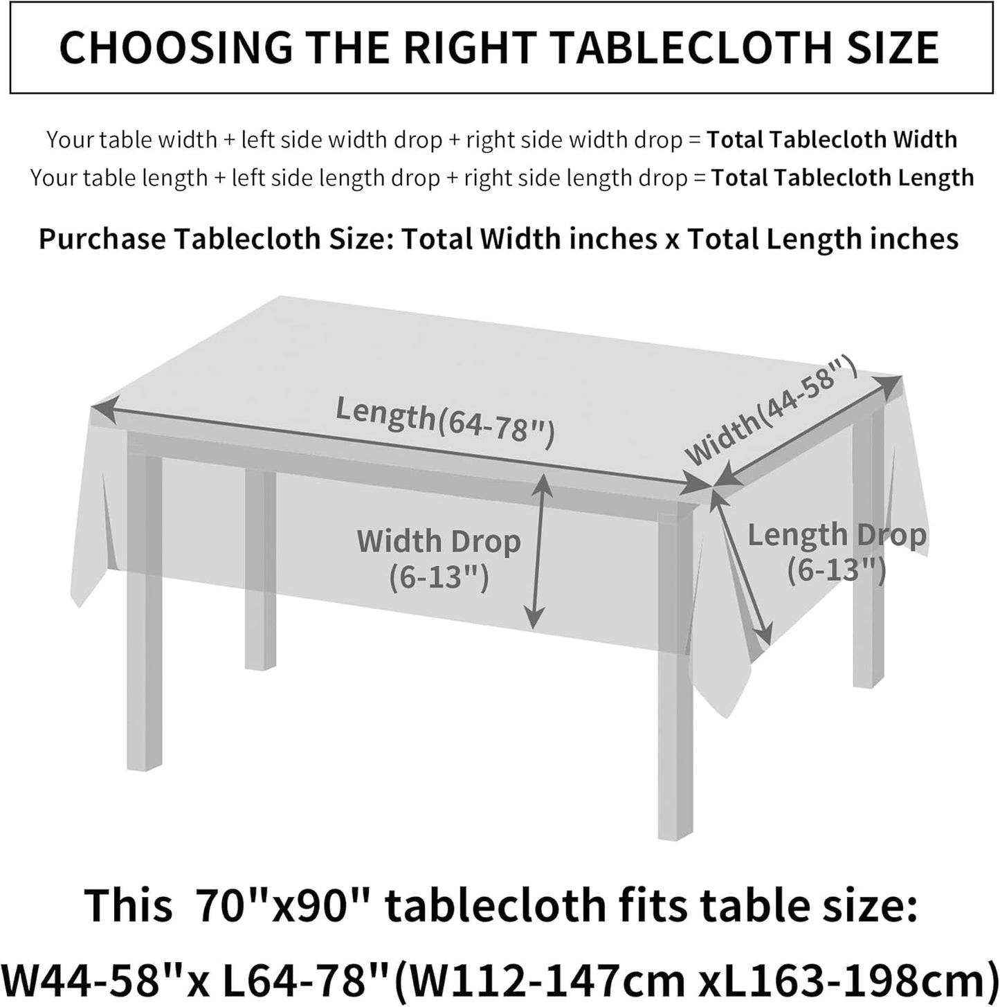 Linen Textured Rectangle Tablecloth, Slubby Lightweight Table Cloth 70 x 90 Inch, Water Resistant Stain Resistant Farmhouse Burlap Table Cover for Kitchen Dining Room
