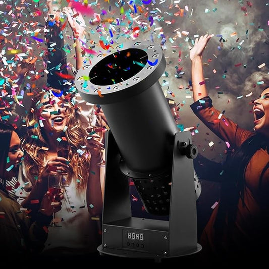 1500w Confetti Cannon Machine Professional Electric Confetti launchers Shooter With Wireless Remote,Loads Up To 2lbs Of Confetti Shoots Up To 30ft For Special Event, Parties, Club, Wedding, Concerts