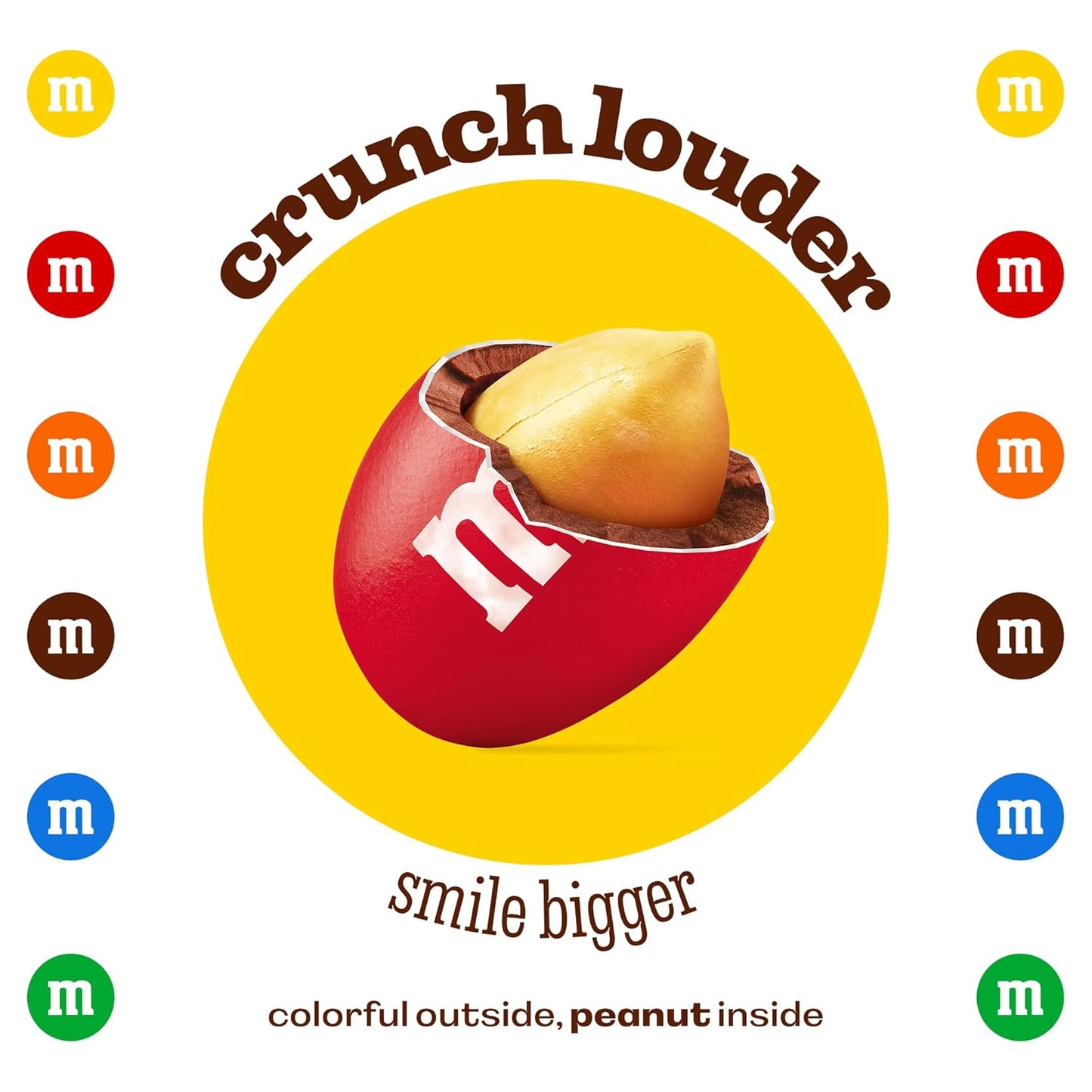 M&M’S WORLD Peanut Red Chocolate Candy 2lb Resealable Pack for Graduation Wedding 4th of July Candy Buffet Birthday Parties Candy Bar and Edible Decoration