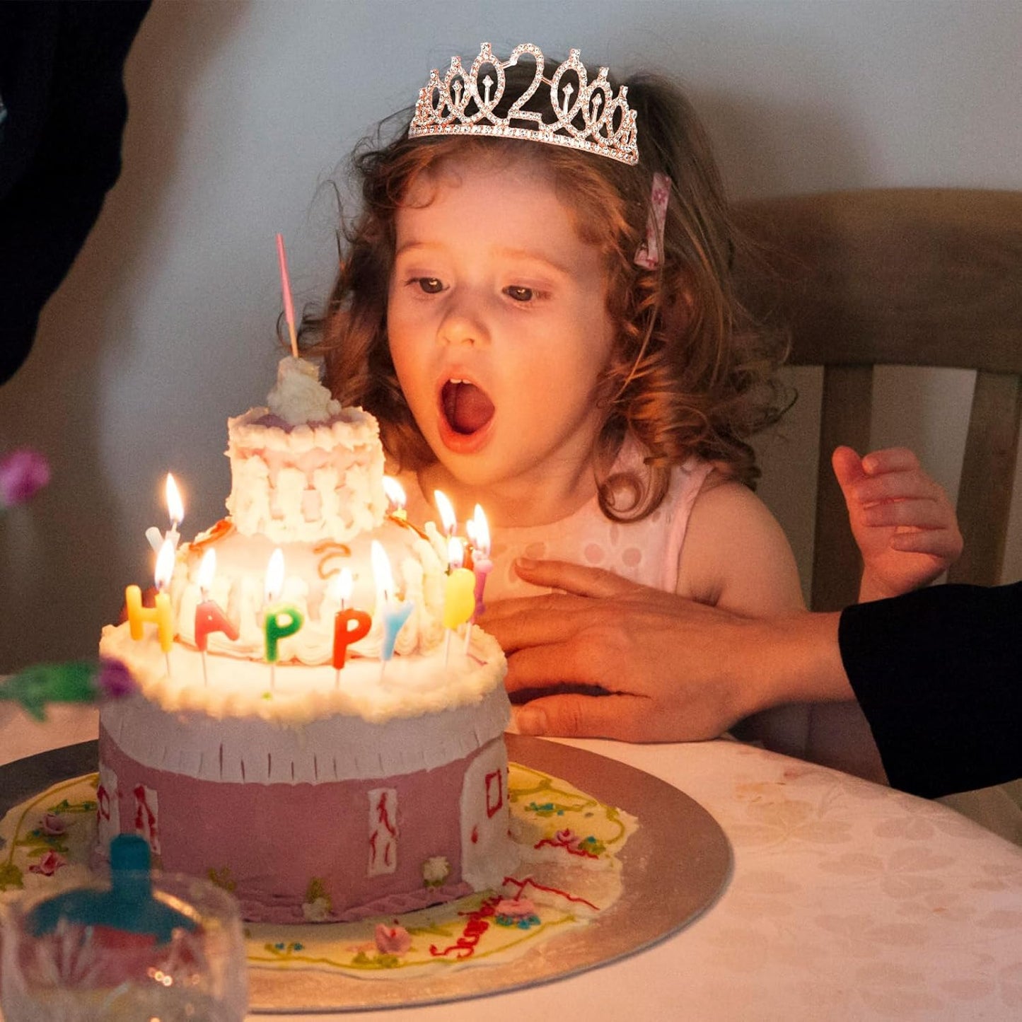 CIEHER 2nd Birthday Crown and Sash, It's My 2 Bday Sash, 2nd Birthday Decorations Rose Gold