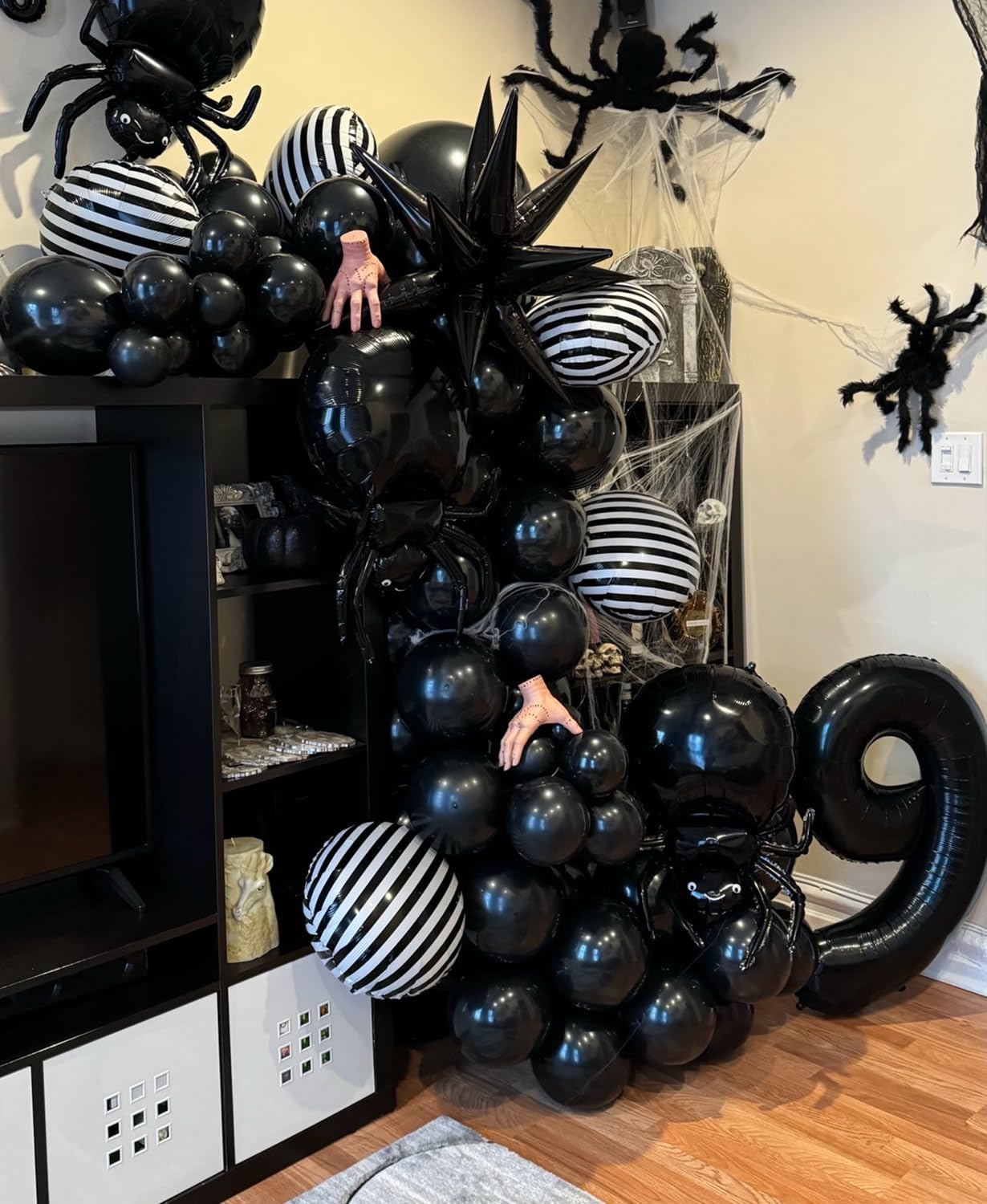 Smlpuame 40 inch Number Balloon 0-9 Black Large Number 3 Balloons,Digital Balloons for Birthday Party Celebration Decorations Supplies, Helium Foil Number Balloons for Wedding Anniversary