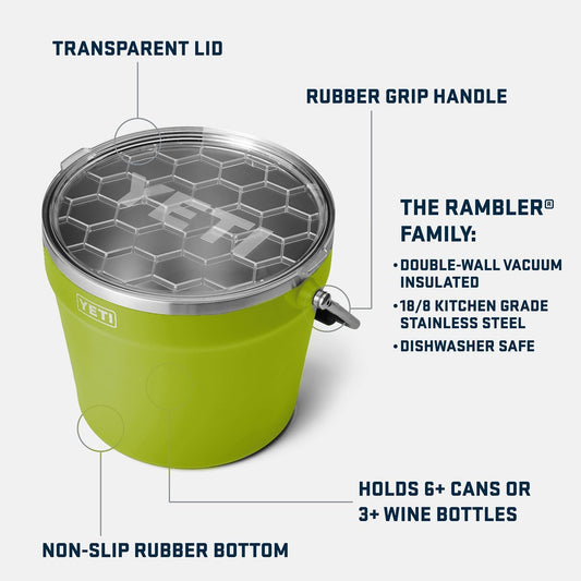 YETI Beverage/Ice Bucket, Holds 6 Longnecks or 3 Bottles of Wine
