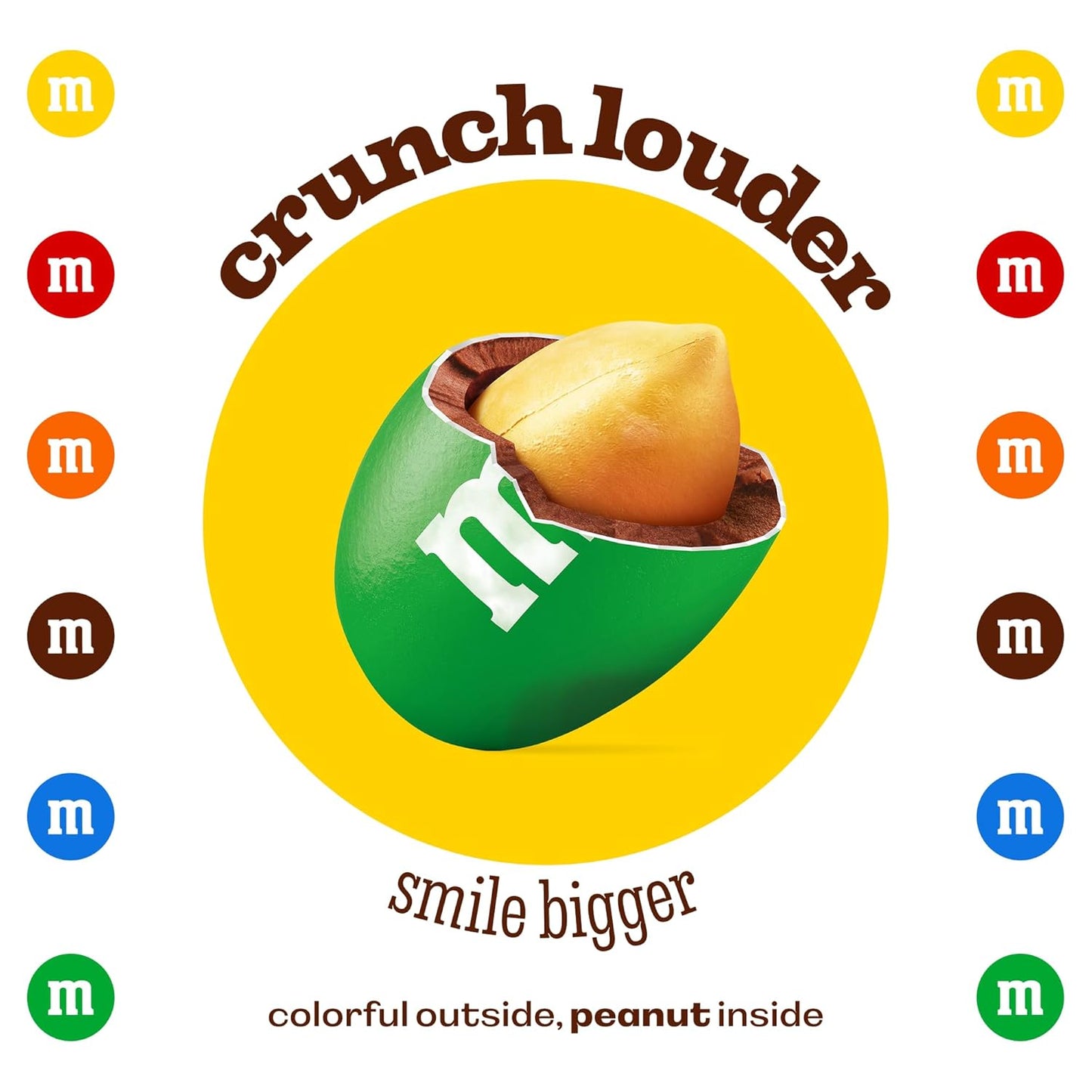 M&M’S WORLD Peanut Green Chocolate Candy 2lb Resealable Pack for St. Patrick's Day Candy Buffet Birthday Parties Candy Bar and Edible Decoration