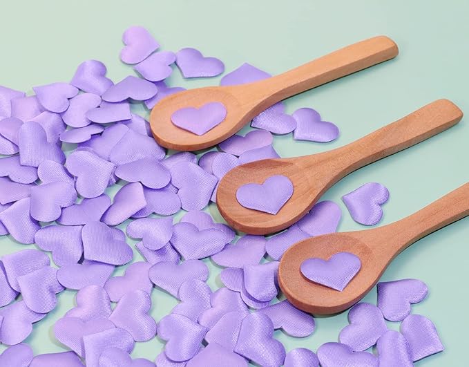 ONLYKXY 200Pcs Sponge Decor Flower Heart Shape Petals Table Wedding Decoration Glitter Confetti for Wedding Party Valentine's Day Scatter Ponge Petal Confetti (Purple)