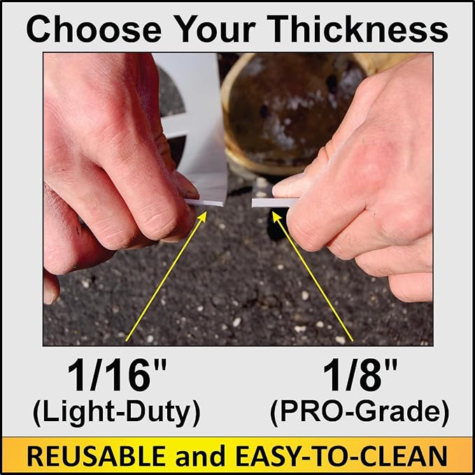 24" Wide Amazon Number Kit Stencil - Parking Lot Pavement Stencils - 1/16" (.063") Light-Duty LDPE - Number 3