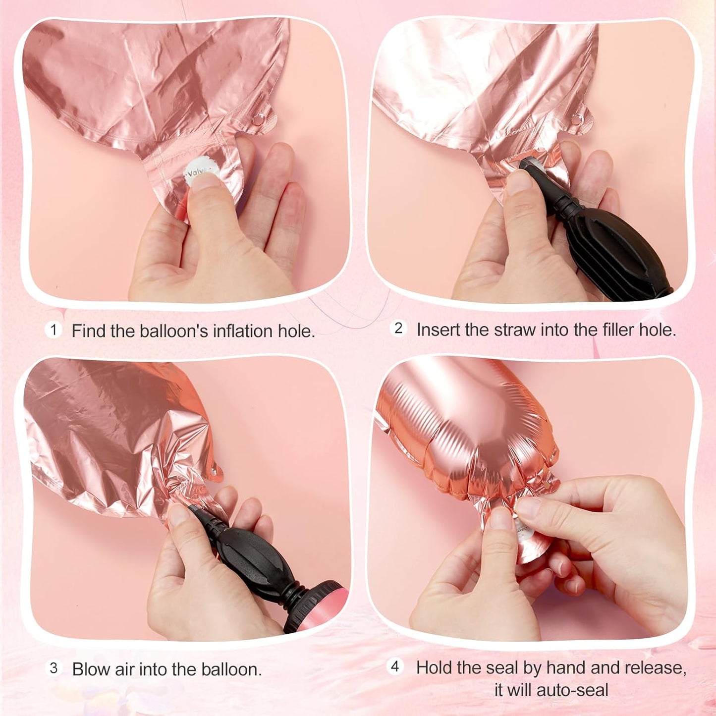 Rose Gold Happy Birthday Party Decorations for Women, Happy Birthday Banner for Her, Fringe Curtains, Foil Tablecloth, Confetti Balloons, Butterfly Decor for 18th 21st 30th 40th 50th