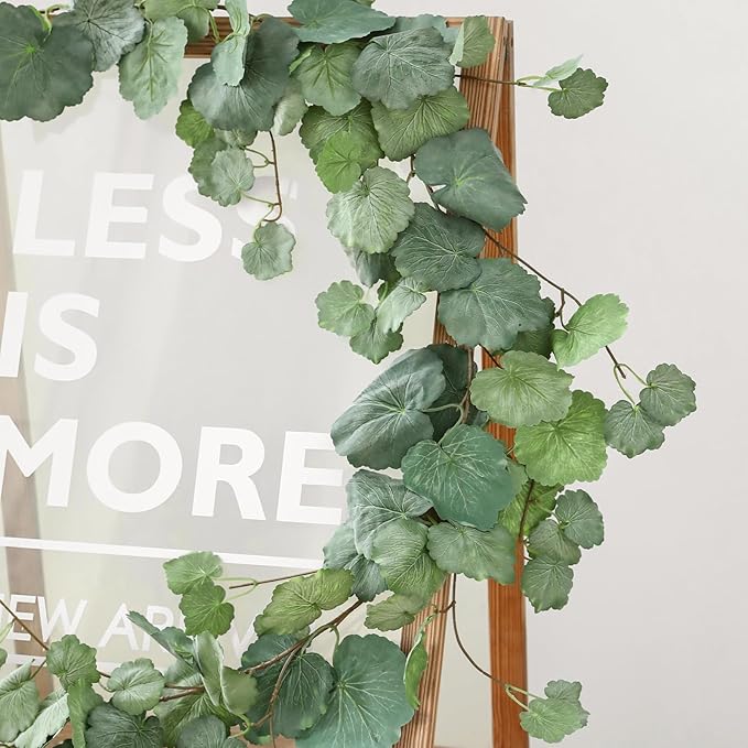 3 Strands Odorless Begonia Artificial Vines, 6FT Silk Ivy Garland, Fake Greenery Hanging Plants, Decoration for Party, Wedding, Room, Office