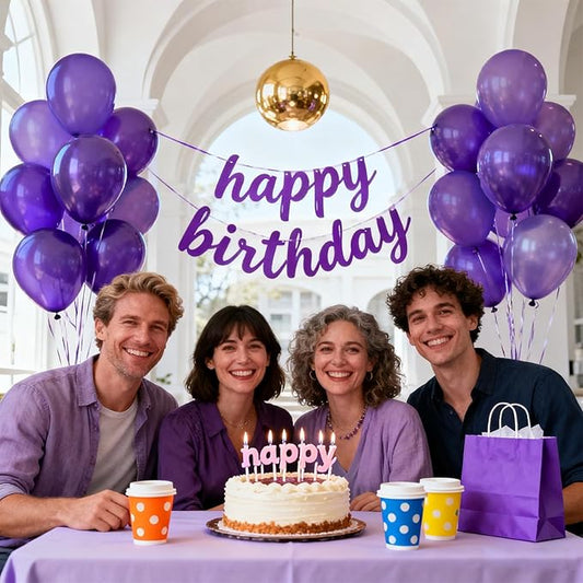 Patimate Dark Purple Balloons 100 Pack 12 Inch Dark Purple Latex Balloons for Birthday Baby Shower Graduation Anniversary Bachelorette Butterfly Party Decorations Arch Garland
