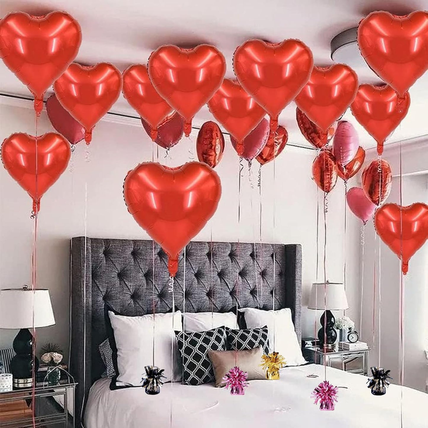 balloon weights are perfect for parties, birthdays, weddings. Each pack includes 6PCS durable weights that easily decorate balloons and elevate any celebration. (Pink)