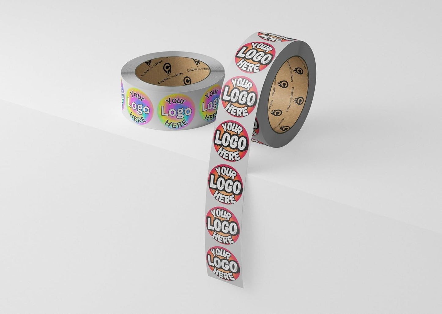 Build Your Own Stickers - Any Design + Logo - Personalize Business - 50+ Roll - Multi Shapes, Sizes, Backgrounds, Text - Gloss/Matte Labels (1.5 inch Square)