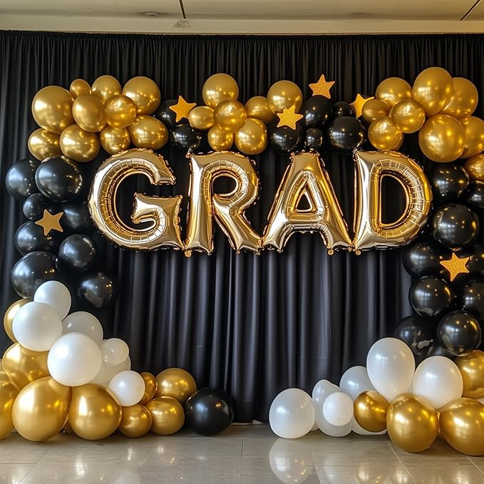 RUBFAC 120pcs Balloons for Birthday Baby Shower Graduation Anniversary Wedding Party Supplies Garland Arch Decoration,12 Inches,Gold