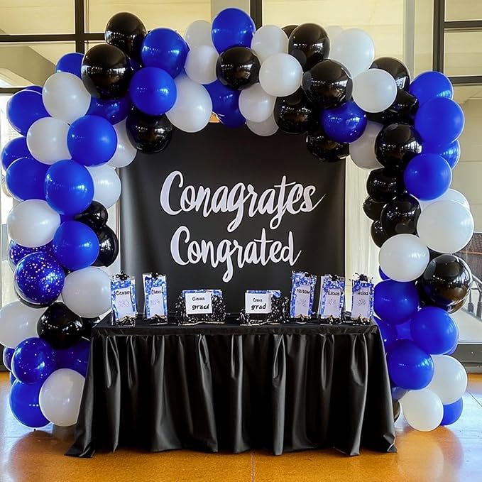 RUBFAC 120pcs Balloons for Birthday Baby Shower Graduation Anniversary Wedding Party Supplies Garland Arch Decoration,12 Inches,Royal Blue