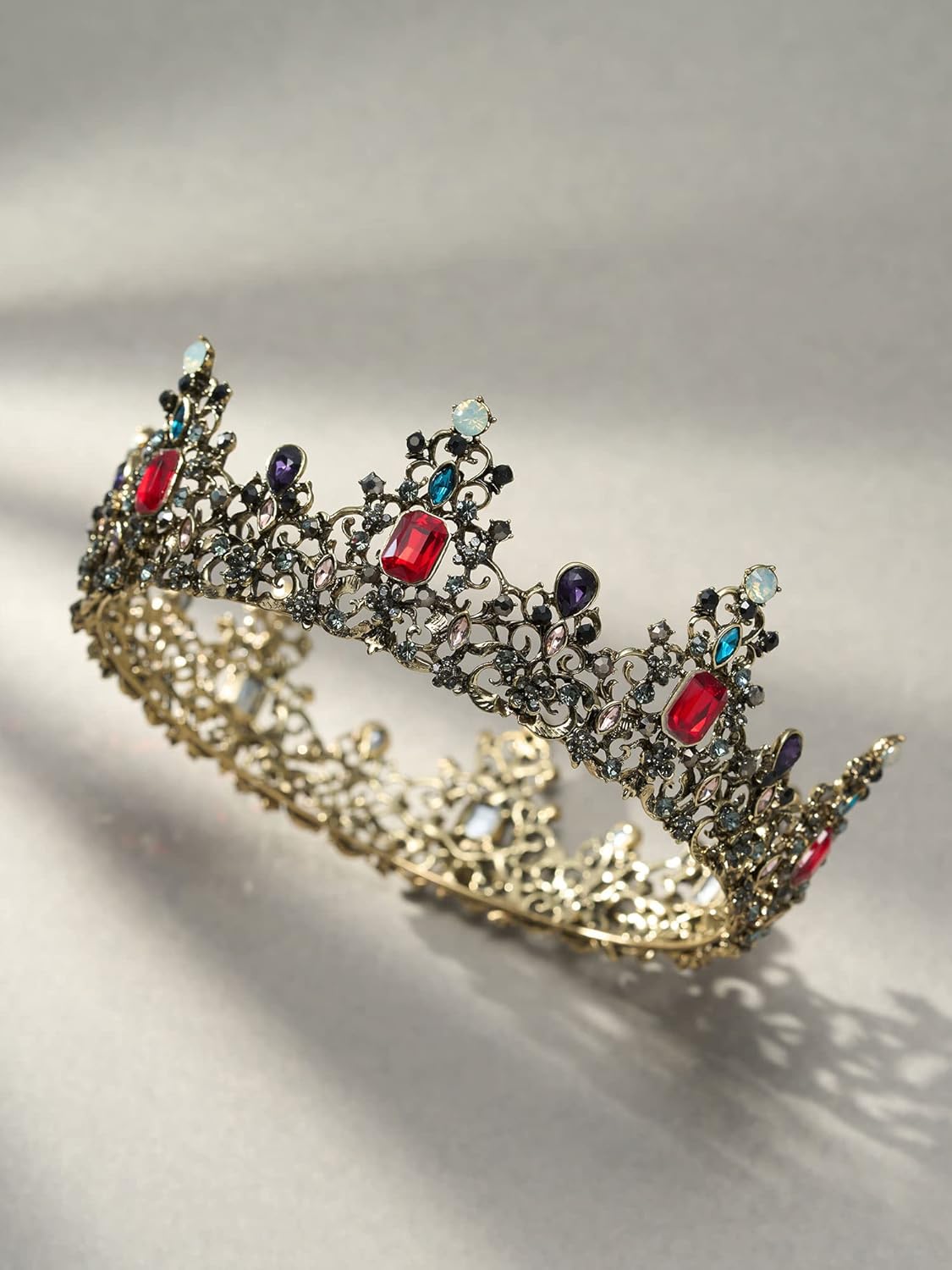 SWEETV Queen Crown for Women - Baroque Wedding Tiaras and Crowns,Jeweled Tiara Crown,Prom Birthday Halloween Hair Accessories