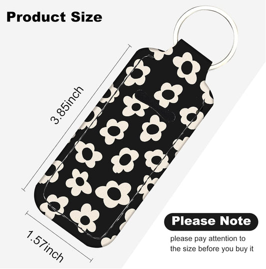 Cute Chapstick Holder Keychain,Lipstick Neoprene Clip-on Lip Balm Holder for Woman