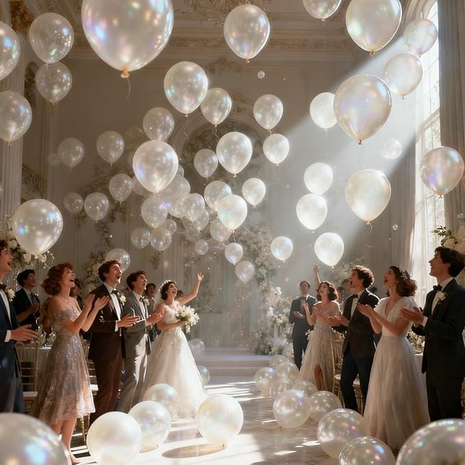 412pcs Pearl White Balloons Different Sizes 18 12 10 5 Inch, White Balloon Garland Arch Kit for Engagement Baby Shower Birthday Wedding Party Decorations