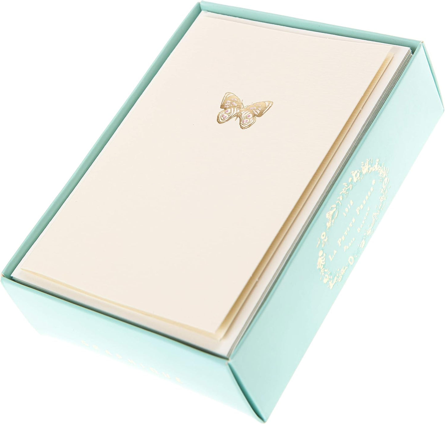 Graphique Box of Cards, Butterfly - Includes 10 Cards with Matching Envelopes and Storage Box, Cute Stationery Made of Durable Heavy Cardstock, Cards Measure 3.25" x 4.75"