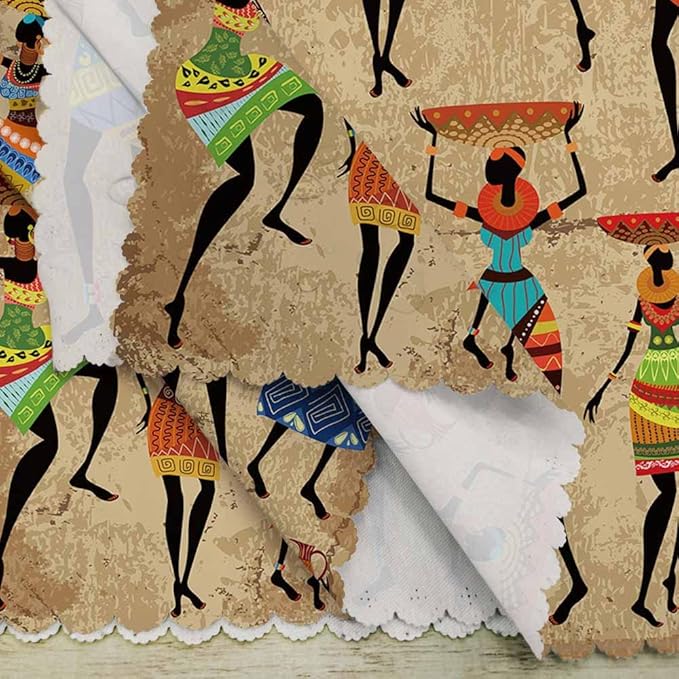 Yibeas African Woman Cloth Napkins Dinner Table Napkins Beautiful African Woman on Vintage Grunge Background Washable Reusable Napkins Set of 4 Home Holiday Party Wedding