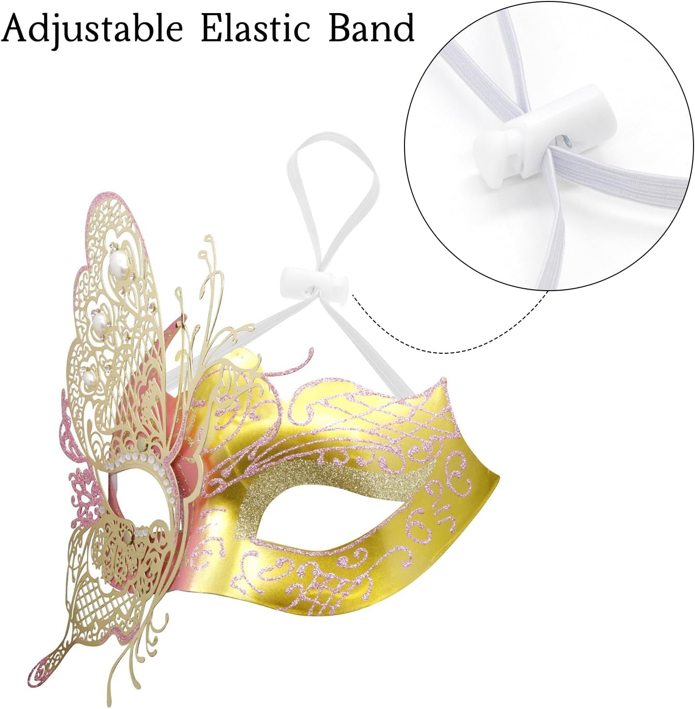 Mysterious Venetian Butterfly Lady Masquerade Halloween Party Mask Evening Prom Ball Mask Bar Costumes Accessory
