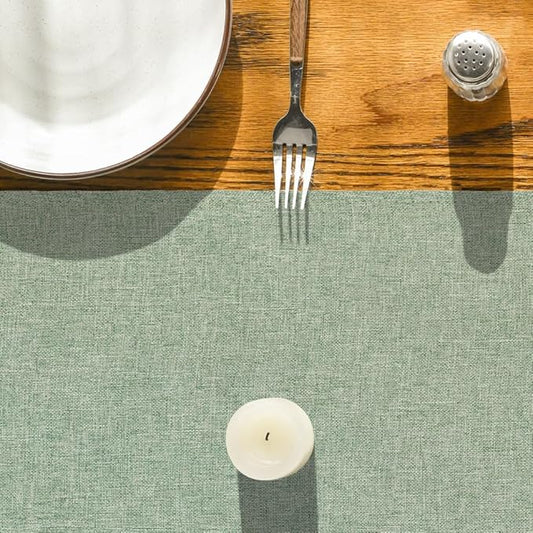 Artoid Mode Sage Green Table Runner, Seasonal Spring Summer Washable Kitchen Dining Table Decoration for Home Party Decor 13x36 Inch