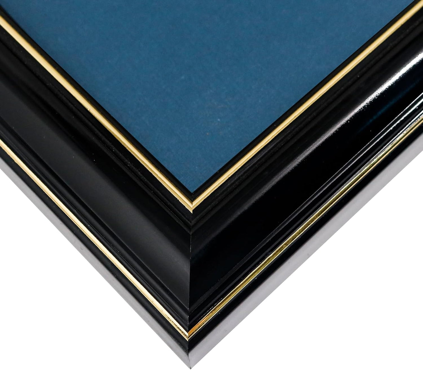 GraduationMall Class of 2025 Graduation Frame for 8.5x11 Diploma & 4x6 Photo with Graduation Cap & Tassel Holder, Black Wood Display Case with Navy Gold Mat