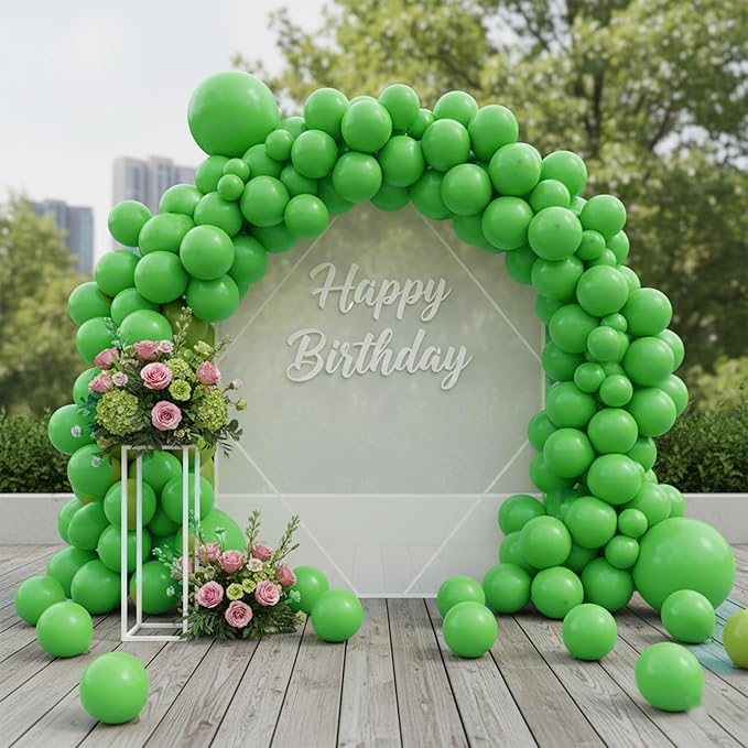 Patimate Green Balloons 100 Pack 12 Inch Green Latex Balloons for Birthday Wedding Christmas Graduation Safari Themed Baby Shower Party Decorations