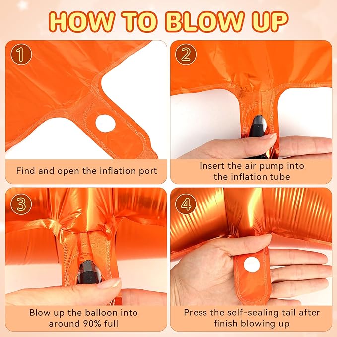 20 Pcs Orange Star Balloons,18 Inch Star Foil Balloons,Stars Shaped Balloon Mylar Helium Balloon for Birthday Party Anniversary Wedding Baby Shower Decorations (Orange)