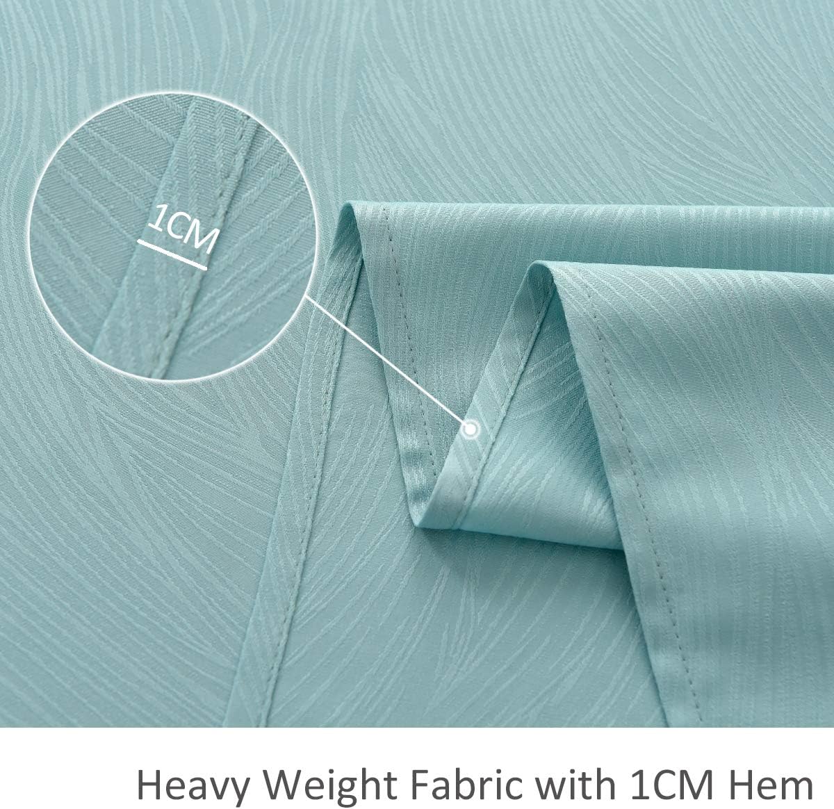 maxmill Jacquard Tablecloth Swirl Design Spillproof Wrinkle Free Water Resistant Heavy Weight Soft Table Cloth Decorative Fabric Table Cover for Outdoor and Indoor Oblong 60 x 120 Inch Turquoise