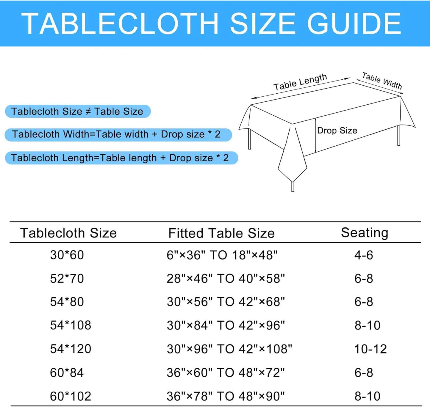 Hiasan 2 Pack Faux Linen Rectangle Tablecloth - Wrinkle and Stain Resistant Washable Table Cloth for Kitchen Dining Room Holiday Table Cover for Party Dinner, White, 52 x 70 Inch
