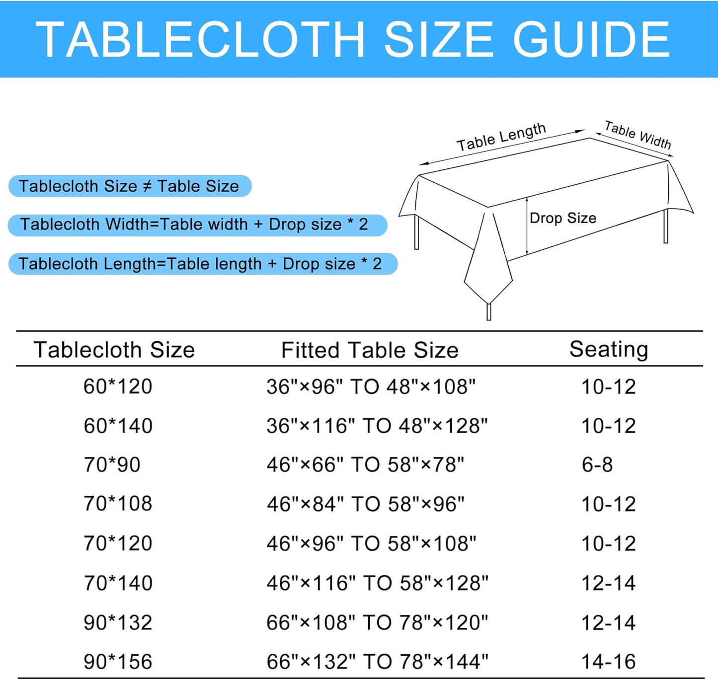 Hiasan 2 Pack Faux Linen Rectangle Tablecloth - Wrinkle and Stain Resistant Washable Table Cloth for Kitchen Dining Room Holiday Table Cover for Party Dinner, White, 70 x 108 Inch