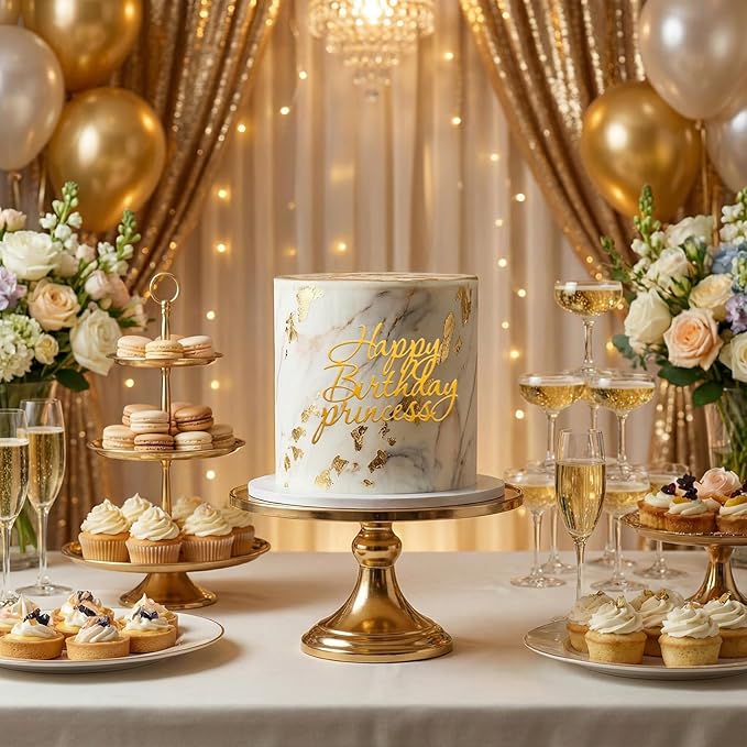 14pcs Birthday Queen Cake Topper Acrylic Gold Happy Birthday Queen Cake Topper for Women Queens Birthdays Decorations Cakes Decoration for Women Girls Valentine's Day Mother's Day