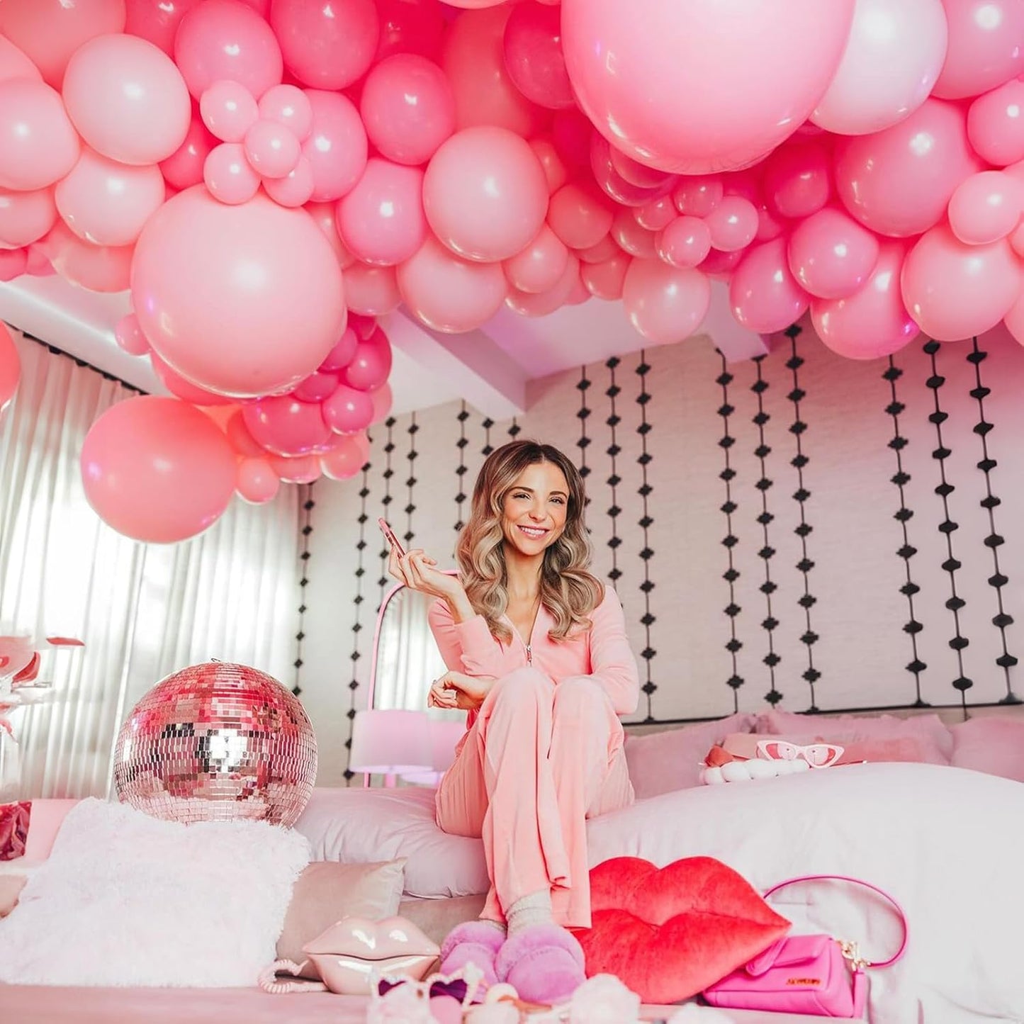 Pastel Pink Balloons - 60 Pcs, 5 Inch Mini Matte Helium Balloons for Baby Shower, Gender Reveal, Birthday Party Decorations