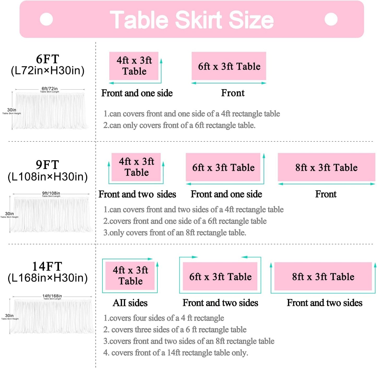 Suppromo 9ft Purple Tulle Table Skirts for Rectangle Tables or Round Tables Lavender Tutu Table Skirt for Wedding Baby Shower Birthday Party Table Decorations