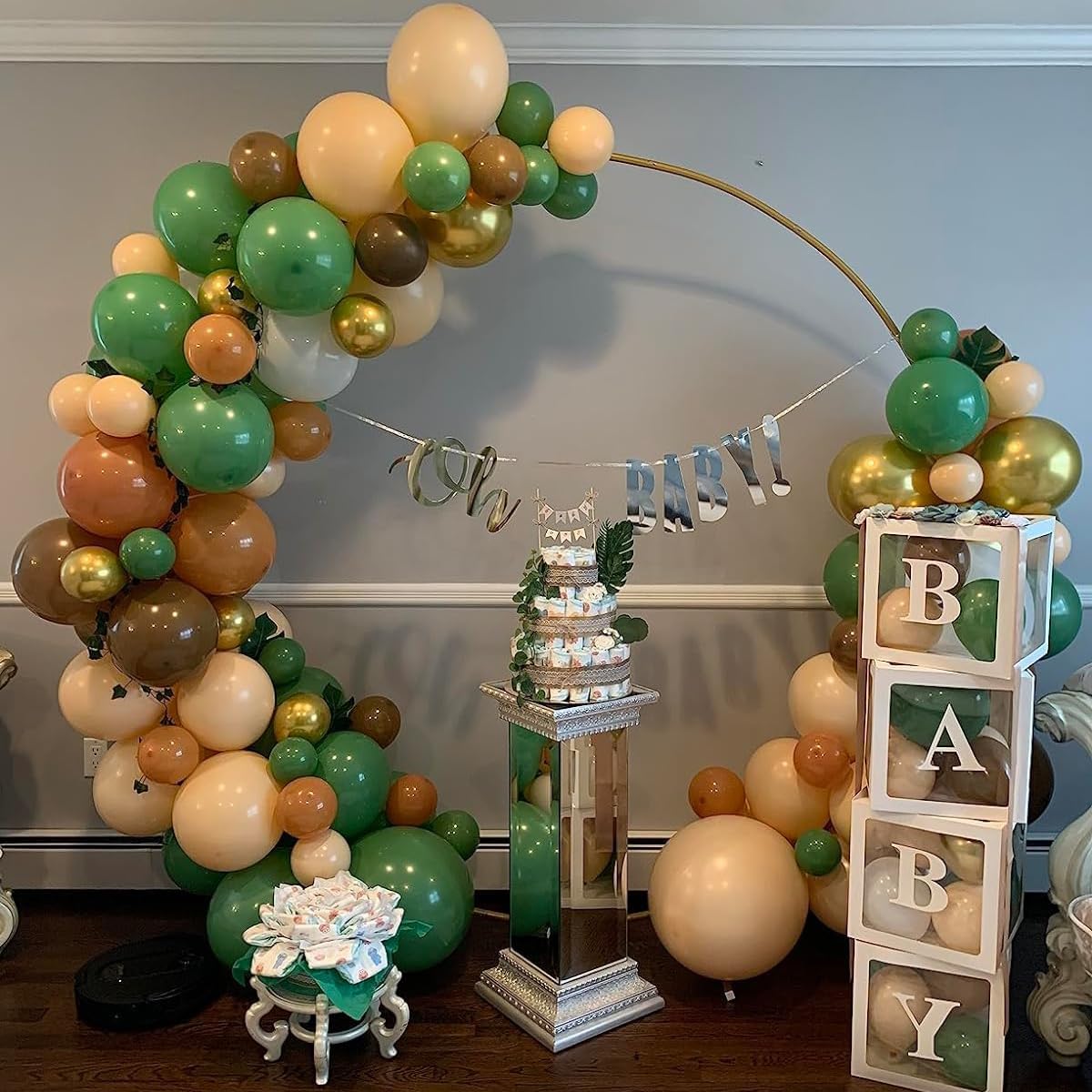Nude Balloons - 12 inch 100pcs Latex - Round Neutral Boho Birthday with 2 Ribbons, Helium Apricot Balloons for Birthday Party, Wedding, Anniversary, Baby Shower Decorations