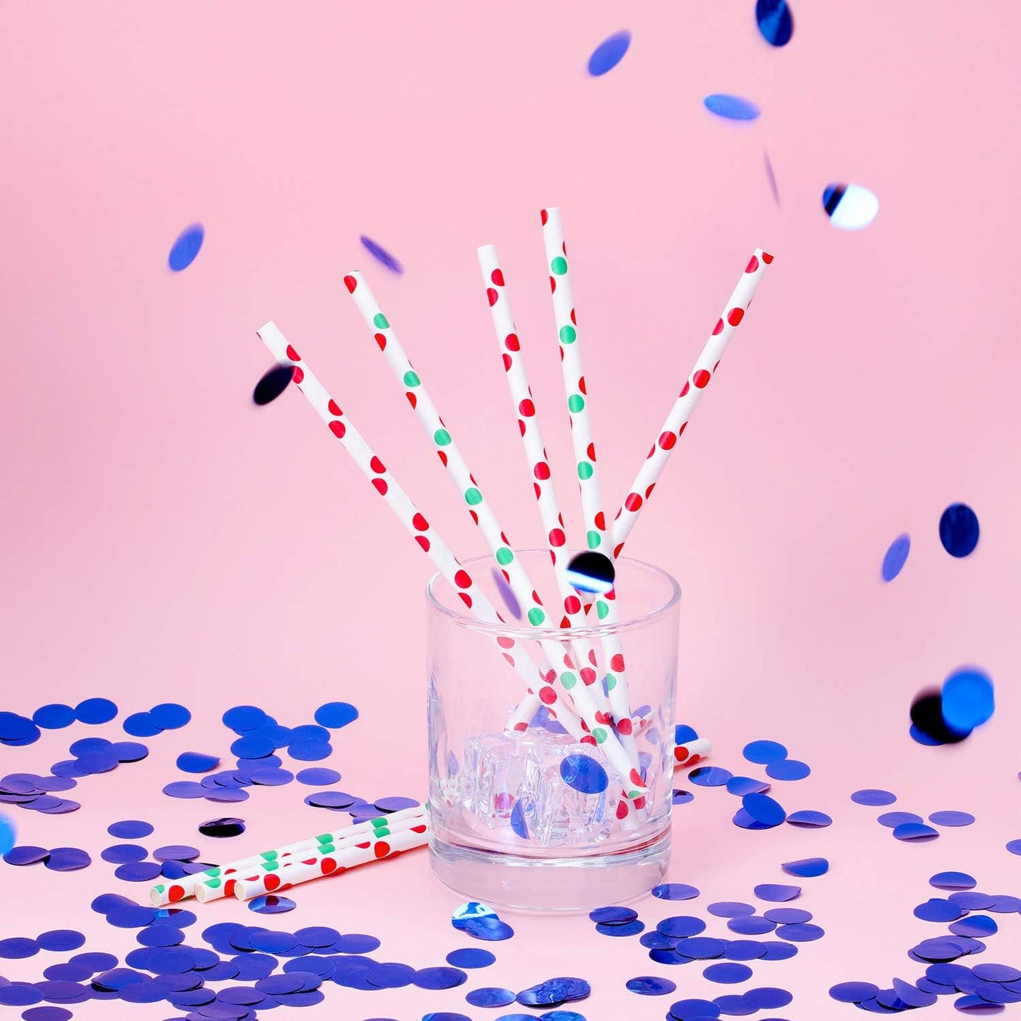 TecUnite Round Tissue Paper Table Confetti Dots for Wedding Birthday Party Decoration, 1.76 oz(Sapphire Blue Foil Confetti,1.5 cm)