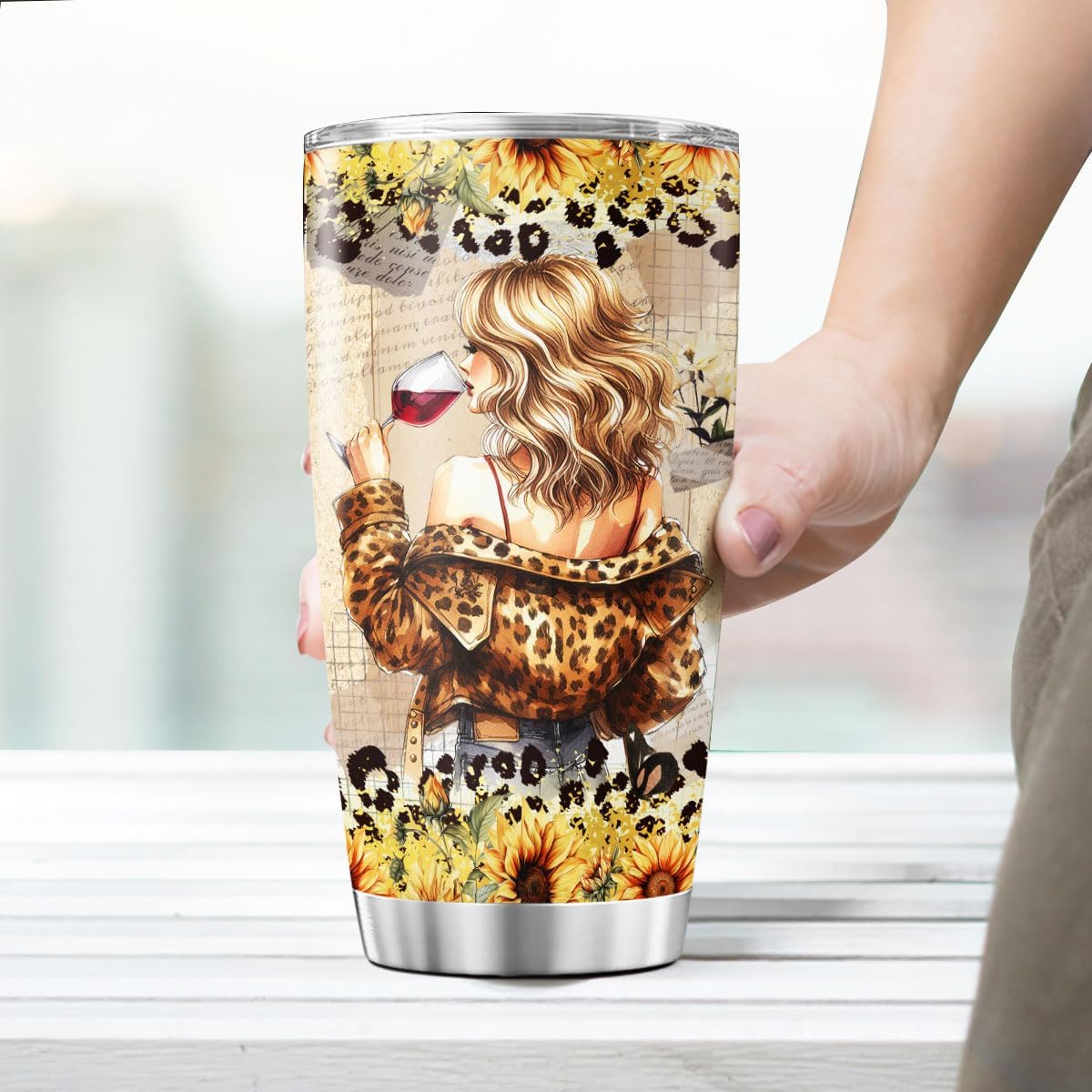 Retirement Gifts for Women 2025, A Wise Woman Once Said I'm Outta Here Cup, 20oz Stainless Steel Tumbler with Floral Wine Design, Funny Goodbye Gift for Coworkers, Friends, Sisters
