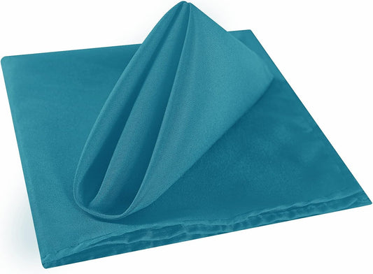 Cloth Napkins 20x20 inch Washable Polyester Dinner Napkins Soft Table Napkins for Wedding Party Dining Banquet(Caribbean Blue,50PCS)