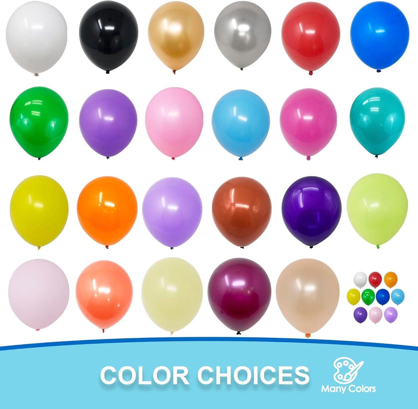 Allgala Latex Balloons for Parties | Helium Grade Bulk Balloon Pack | Ideal for Birthday Party Decorations, Baby Shower, Christmas Party | Colored Balloons for Events | 100ct 12" - Royal Blue
